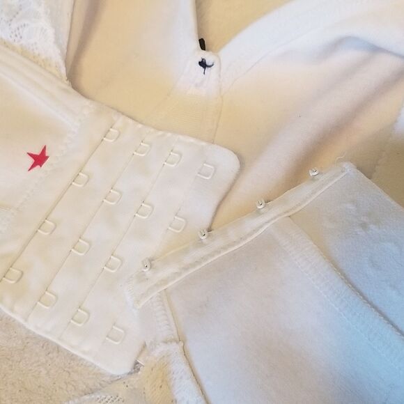 CACIQUE 46C Bra Star Sailboat Printed Cotton Blend Unlined No-Wire High Back - Picture 4 of 9